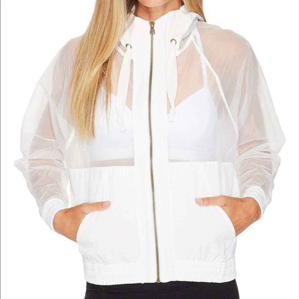 Mesh Reebok White Zip Up